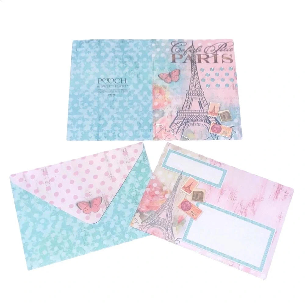 Pooch & Sweetheart Cafe Le Petit Paris Note Cards in Embellished Pouch (73749)